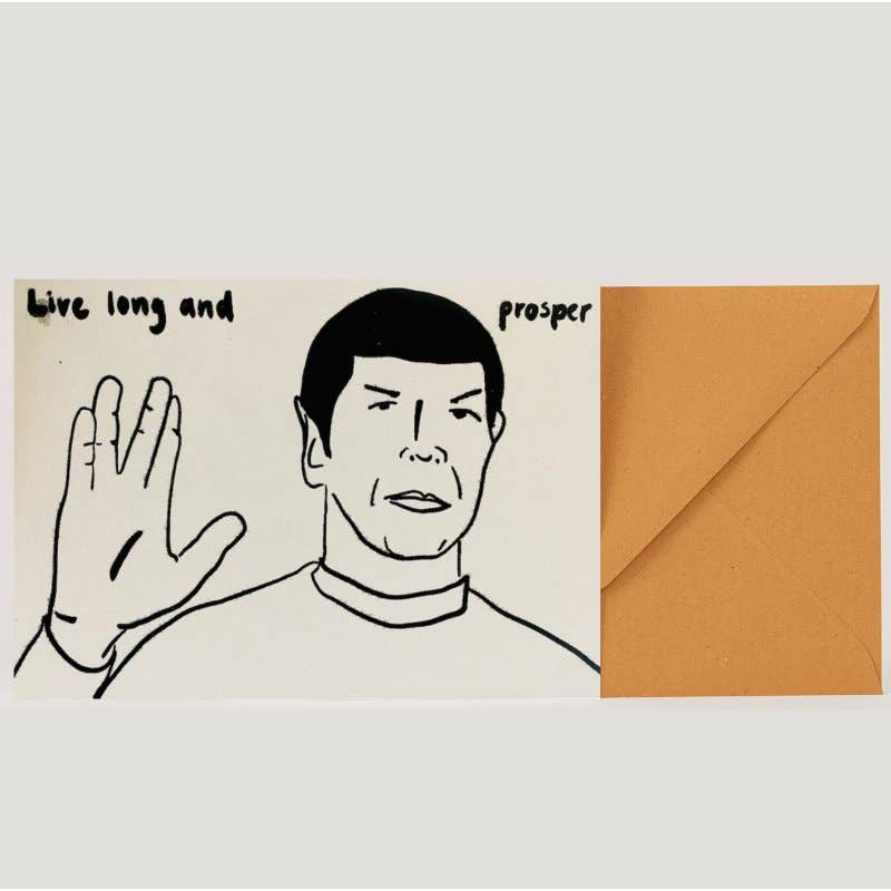 Happy Birthday Live Long and Prosper folding card