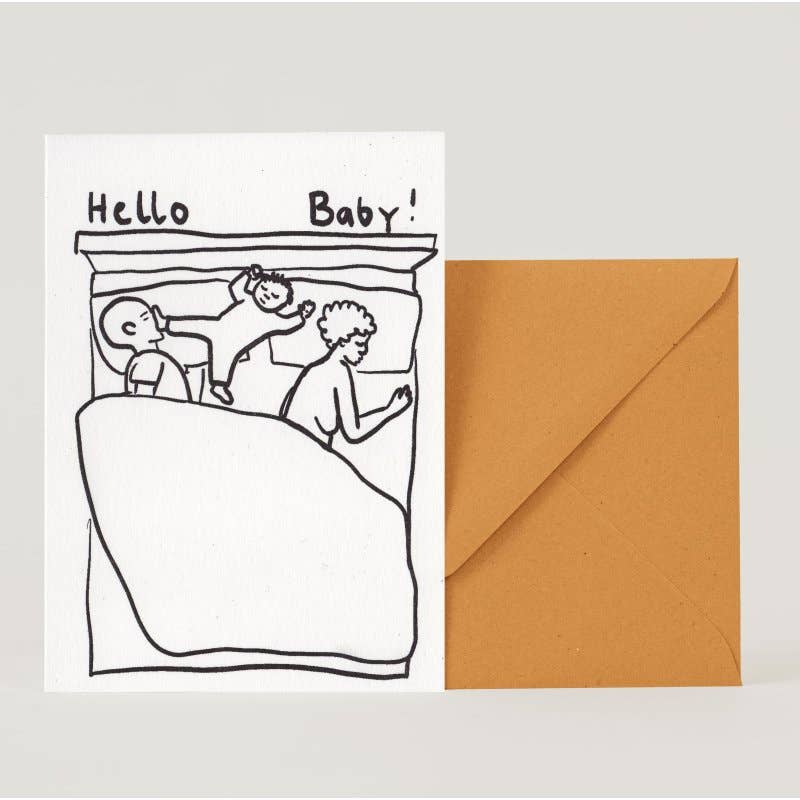 Pop-up Card Hello Baby in Bed
