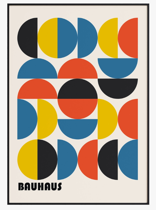 Bauhaus Multi Colour Semicircles No2