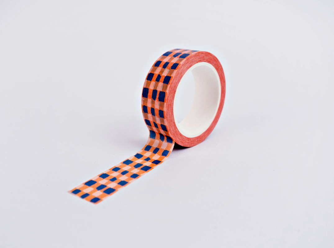 Completist_Washi_Tape_Orange_Check