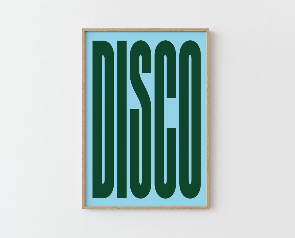 Blue Disco Print