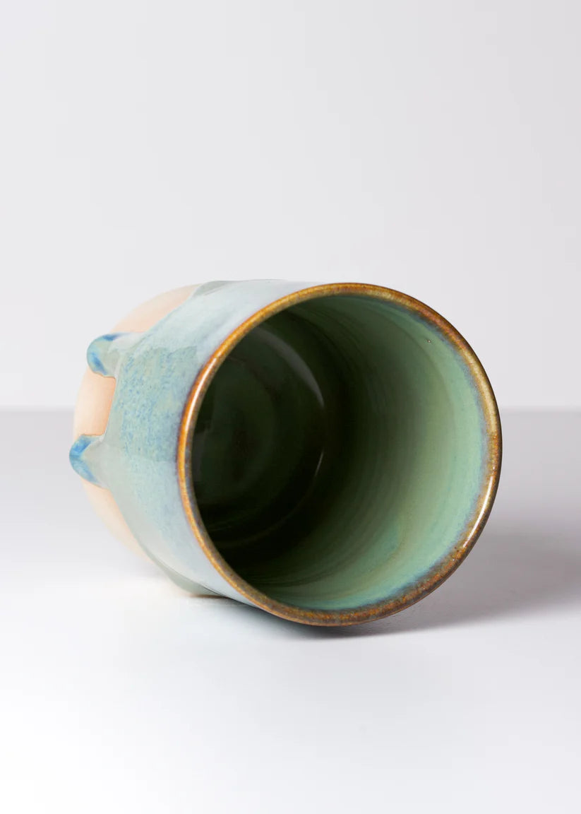 Dylan Jordan Ceramics - Cup, Emerald Shore (no handle)