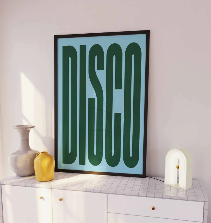 Blue Disco Print