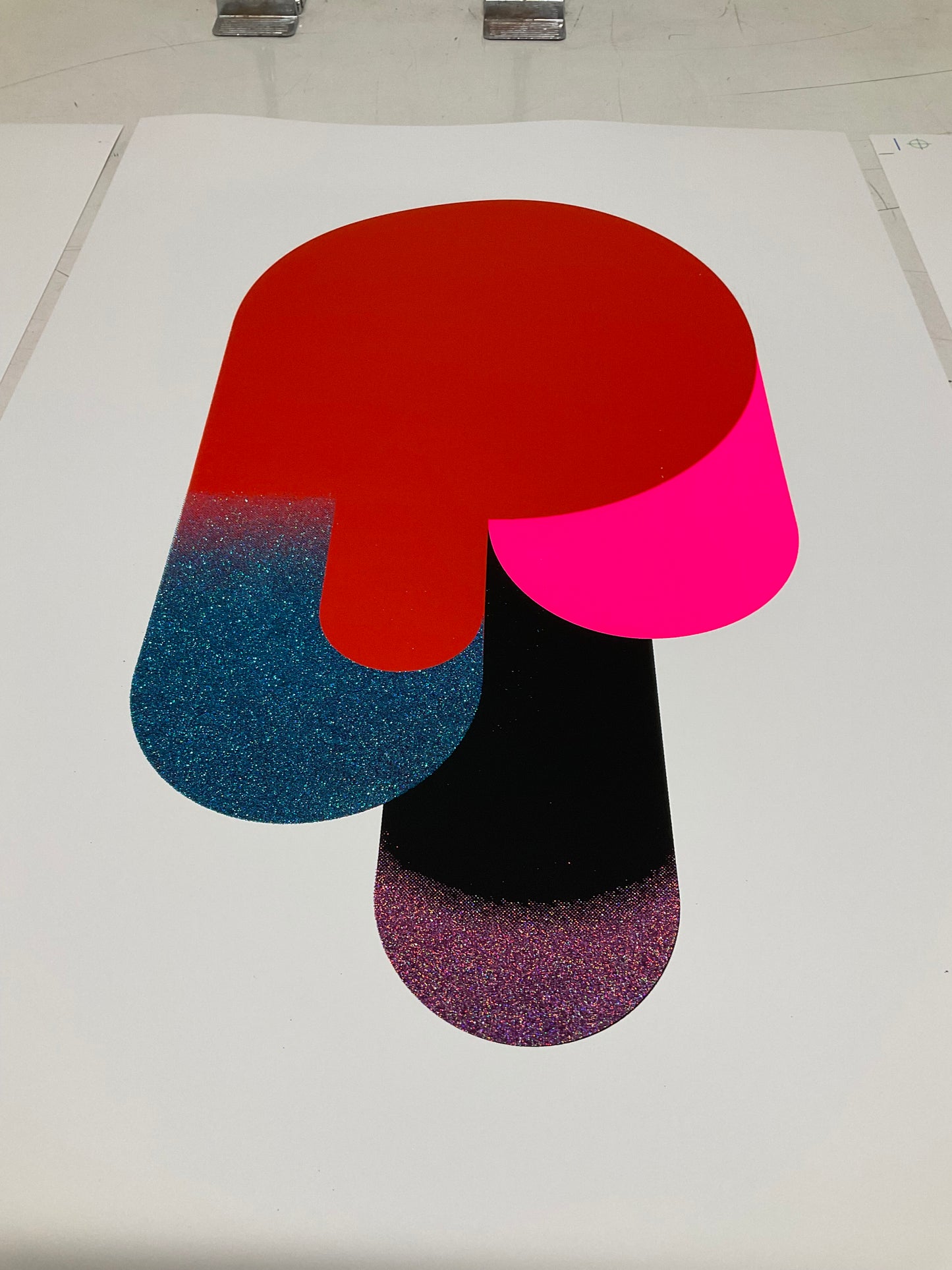 Alastair Keady "Maxi Disco (Red and blue)" - Unframed