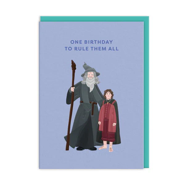 Ohh Deer: Frodo and Gandalf Lord of the Rings Greeting Card