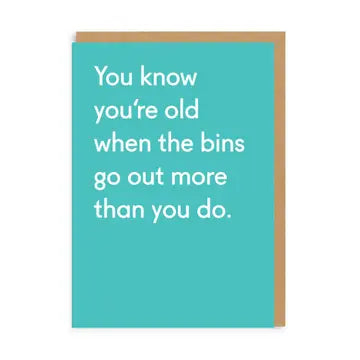 Ohh Deer card: The bins go out more than you do