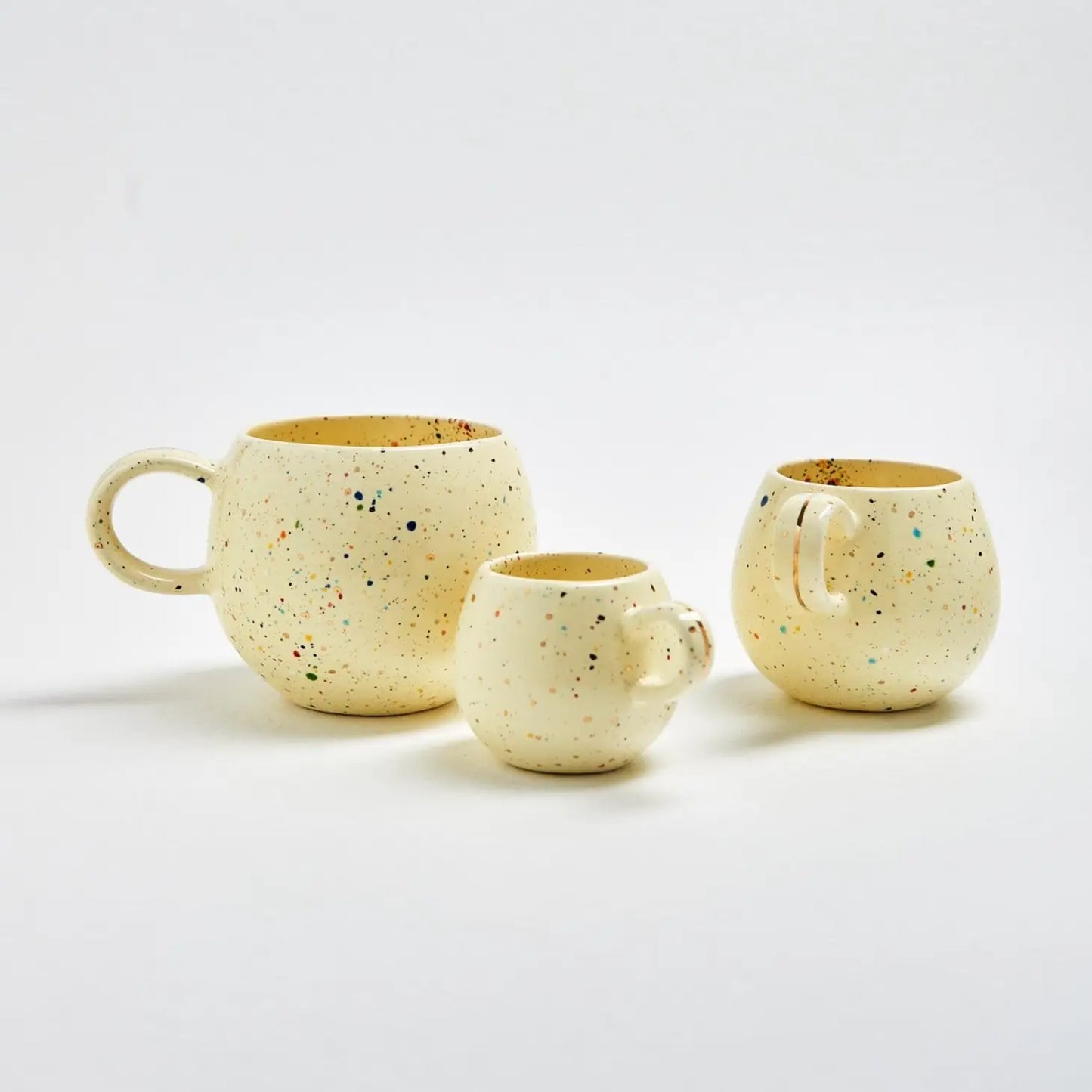 Party Medium Ball Mug 250ml - Yellow