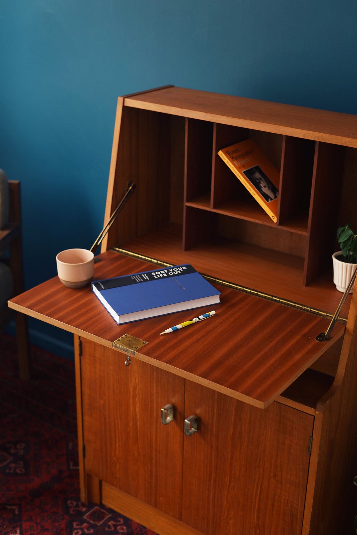 MCM Teak Bureau 1 - Mid-Century Furniture