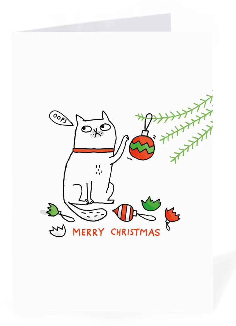 Ohh Deer: OOPS CAT CHRISTMAS CARD