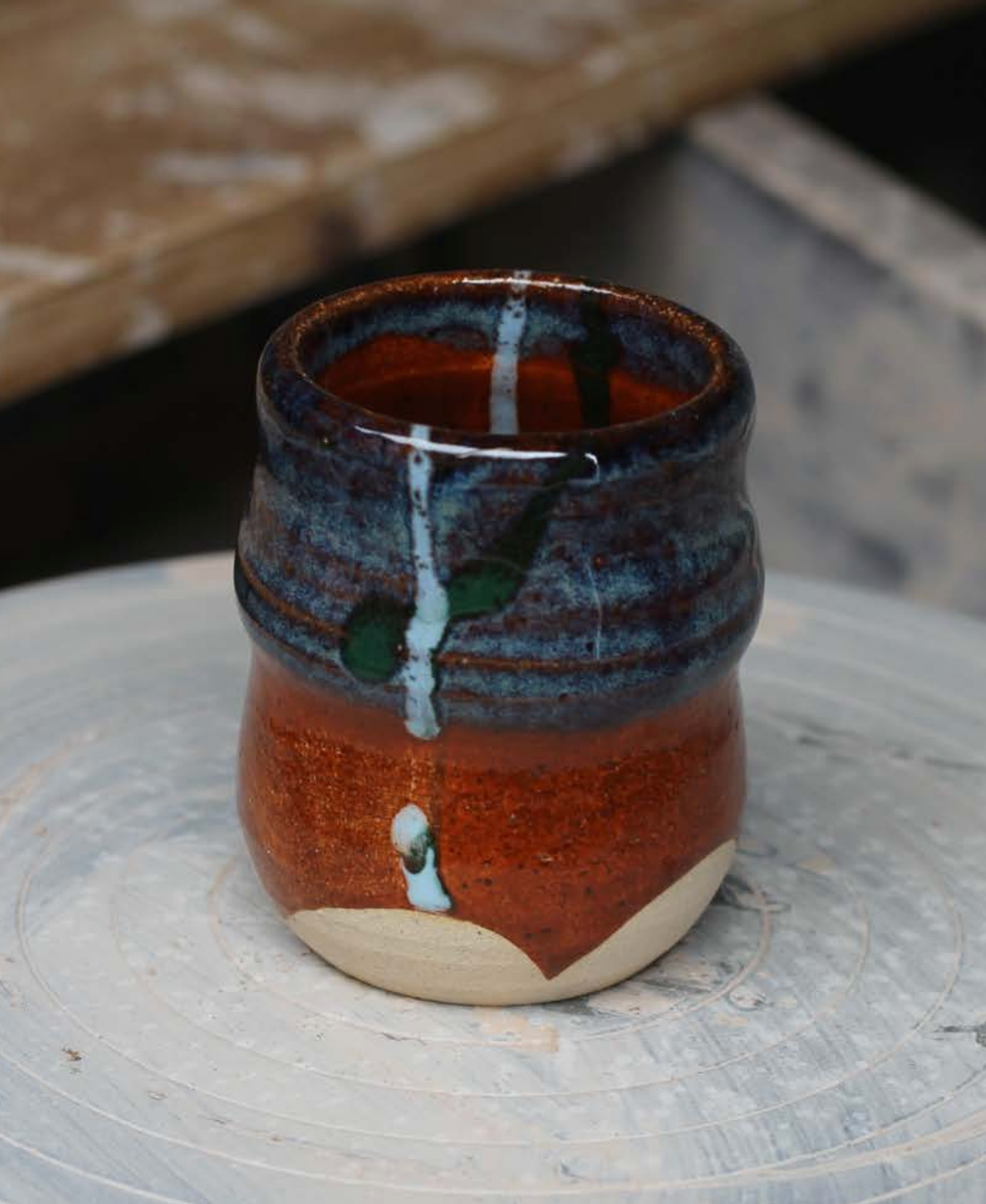 Barrow Arts - Medium Vessel (MV2) -brown and blue