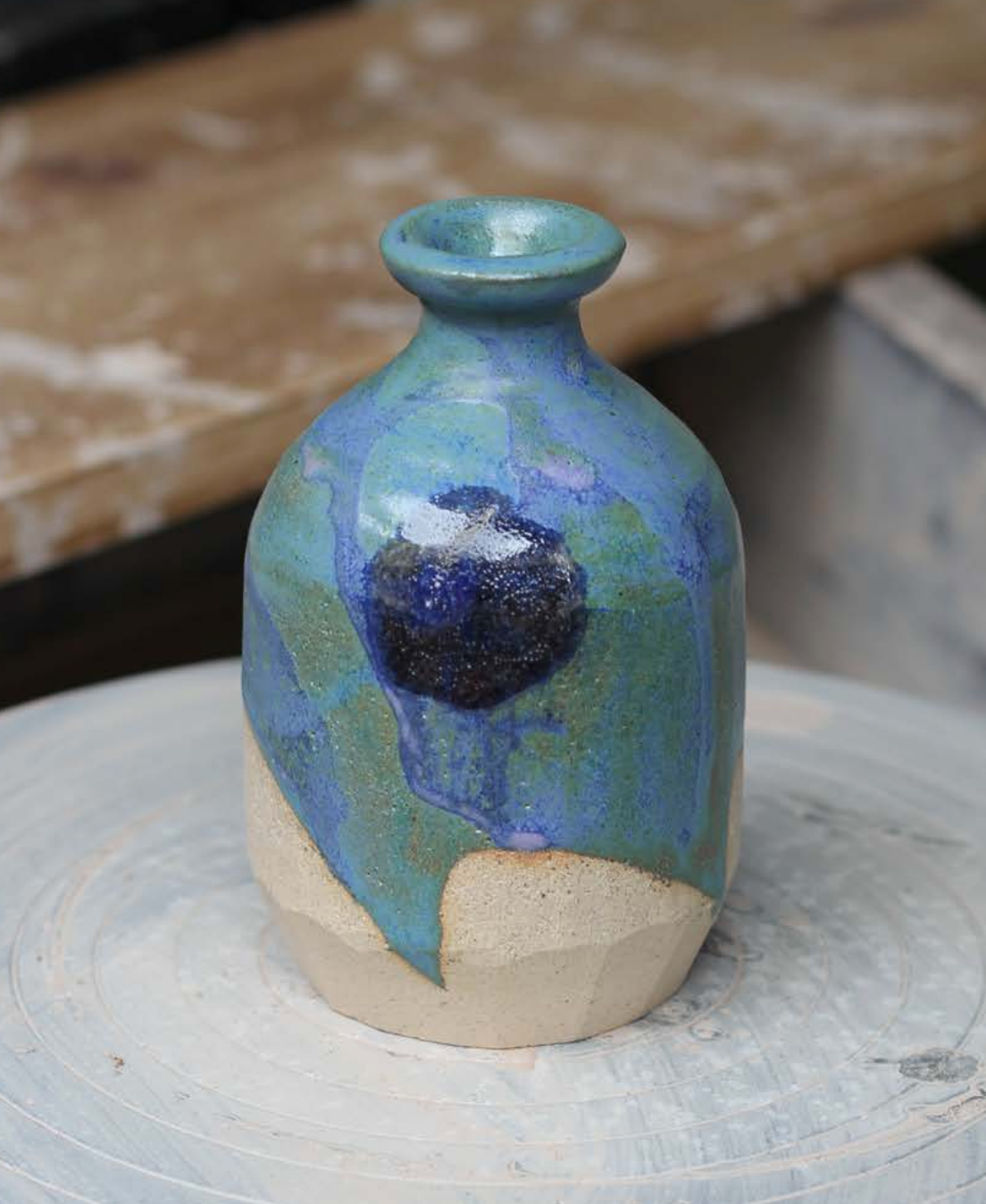 Barrow Arts -Medium turquoise vase