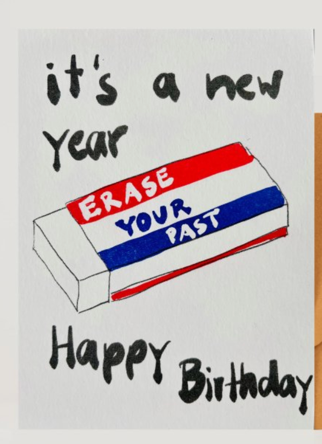 SuperJuju Card - new year erase your past