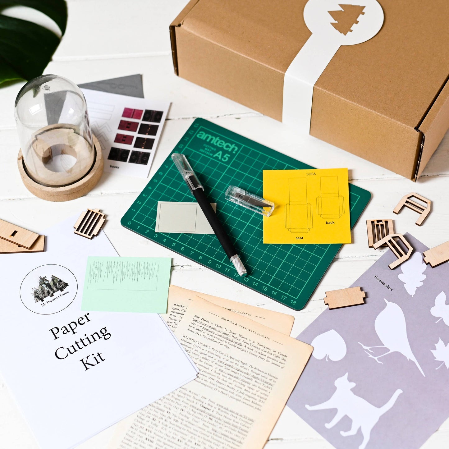 DIY library paper craft kit, adult craft kit