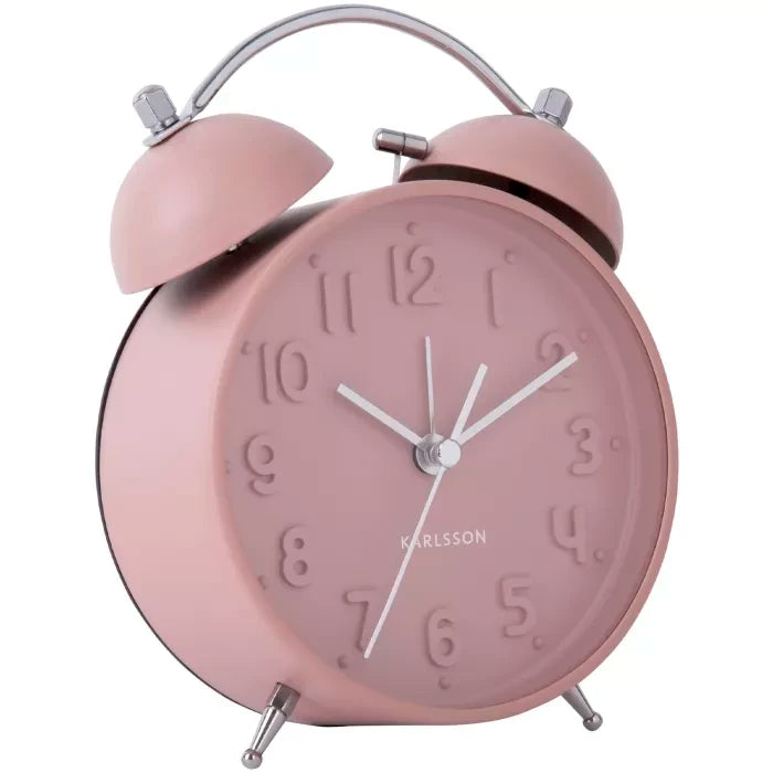 Karlsson - ICONIC Alarm Clock Matt Pink