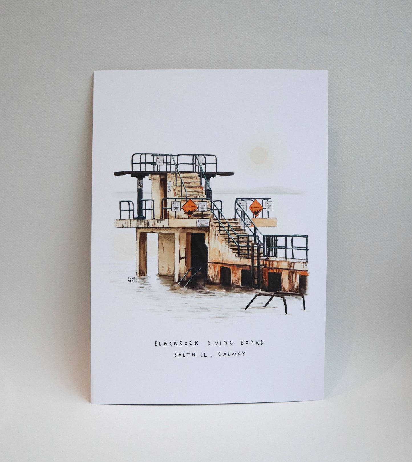Blackrock Diving Tower Print - Lucia Moreno Illustration