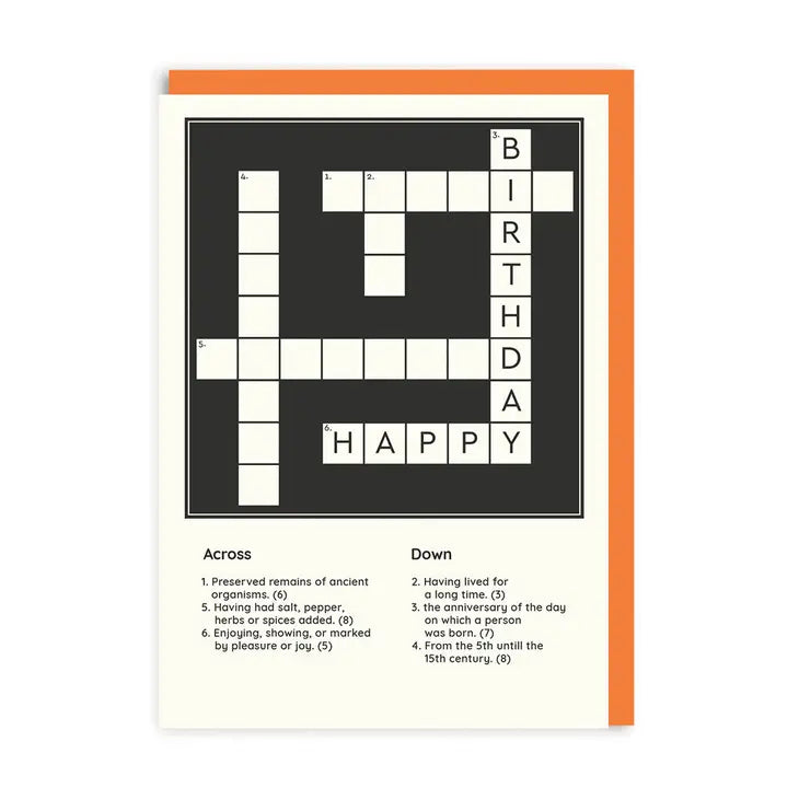 Ohh Deer: Happy Birthday Crossword Card