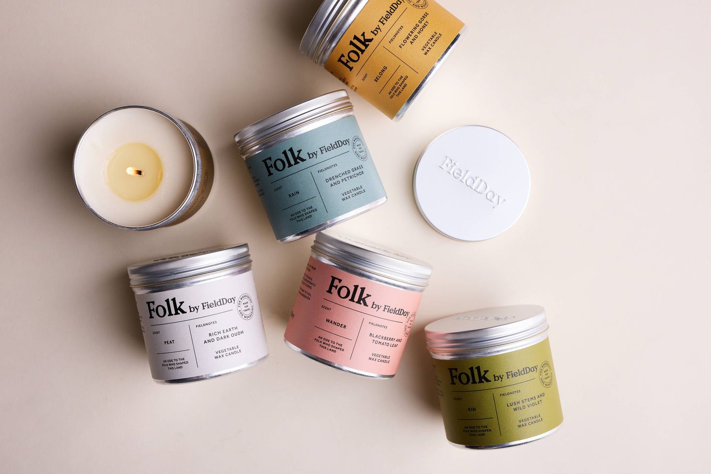 FieldDay: Forage Vegetable Wax Folk Tin Candle