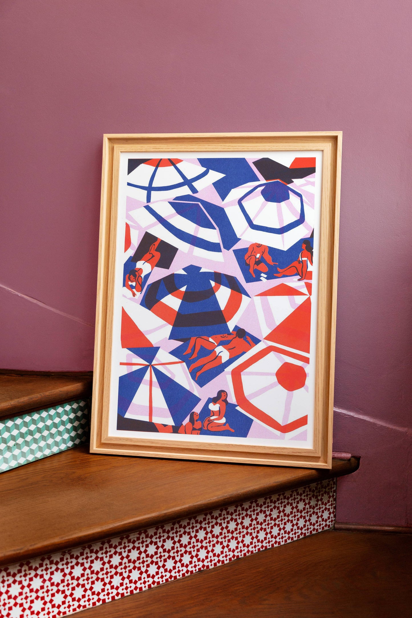 A3 poster - Virginie Morgand - Beach (pink version)