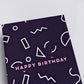 Completist: Happy Birthday Card Purple and Blue