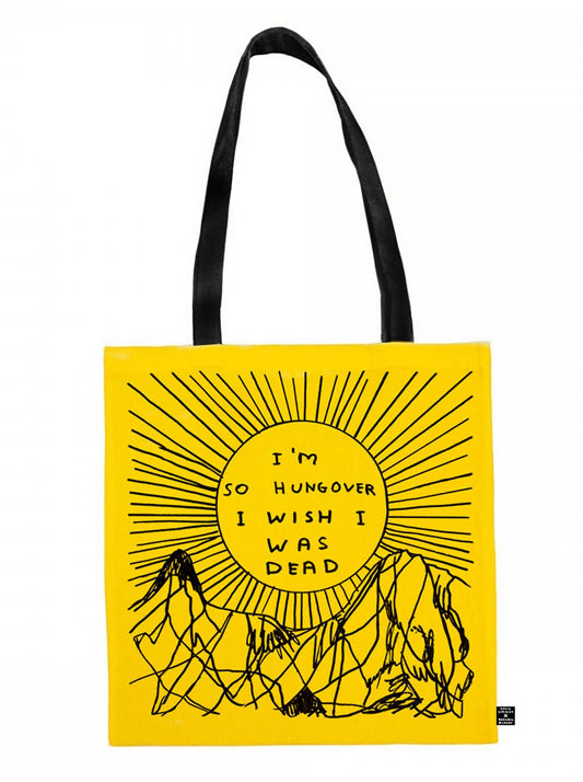 Funny Gift - So Hungover Tote Bag by David Shrigley