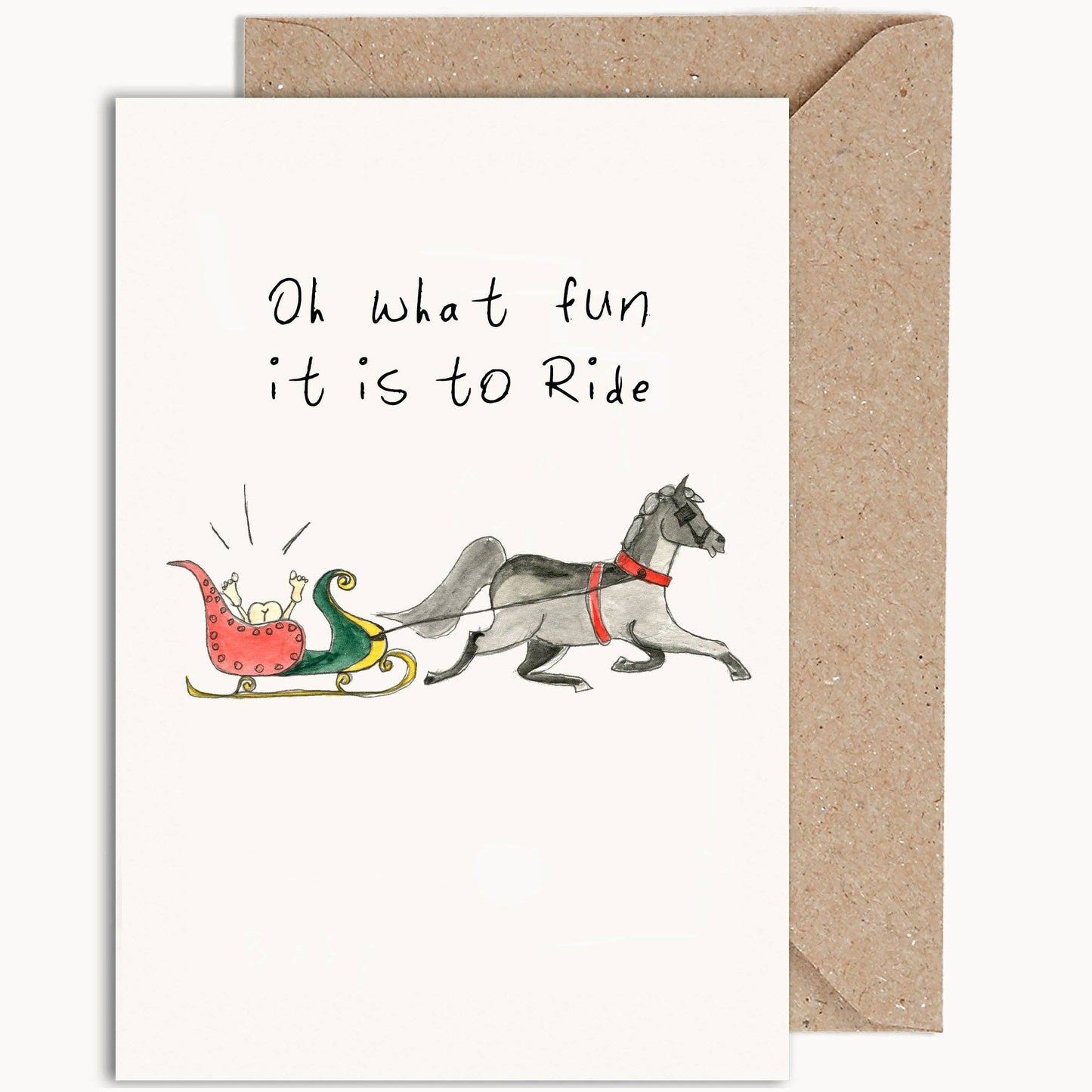 Weird Watercolours: Oh What Fun Christmas Card