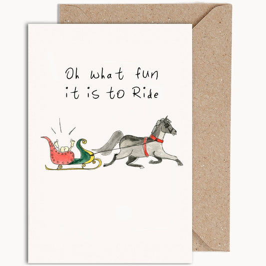 Weird Watercolours: Oh What Fun Christmas Card