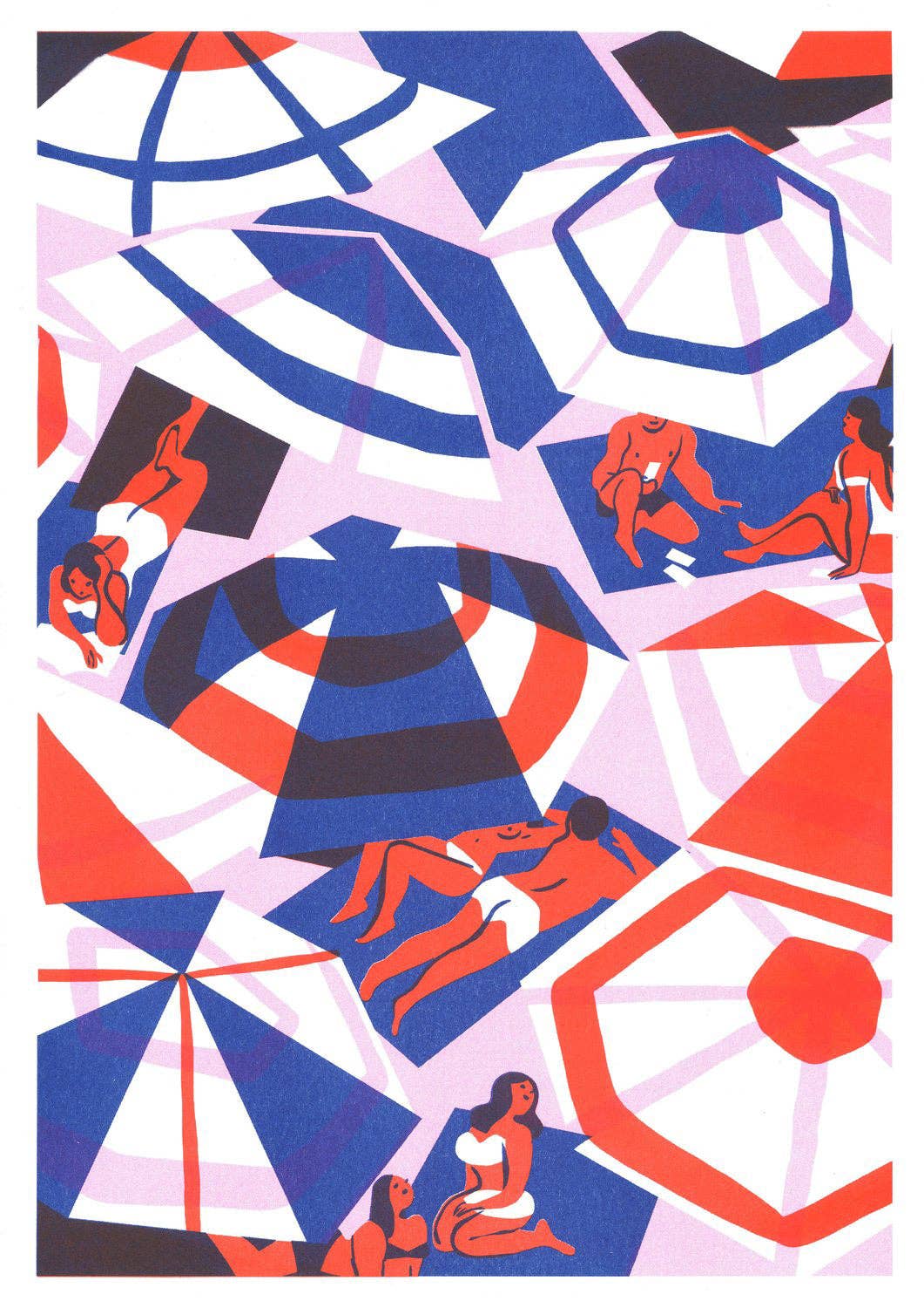 A3 poster - Virginie Morgand - Beach (pink version)