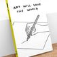 Funny Gift - Art Save The World Sketchbook by David Shrigley