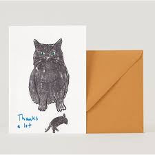 Thanks a lot cat folding card