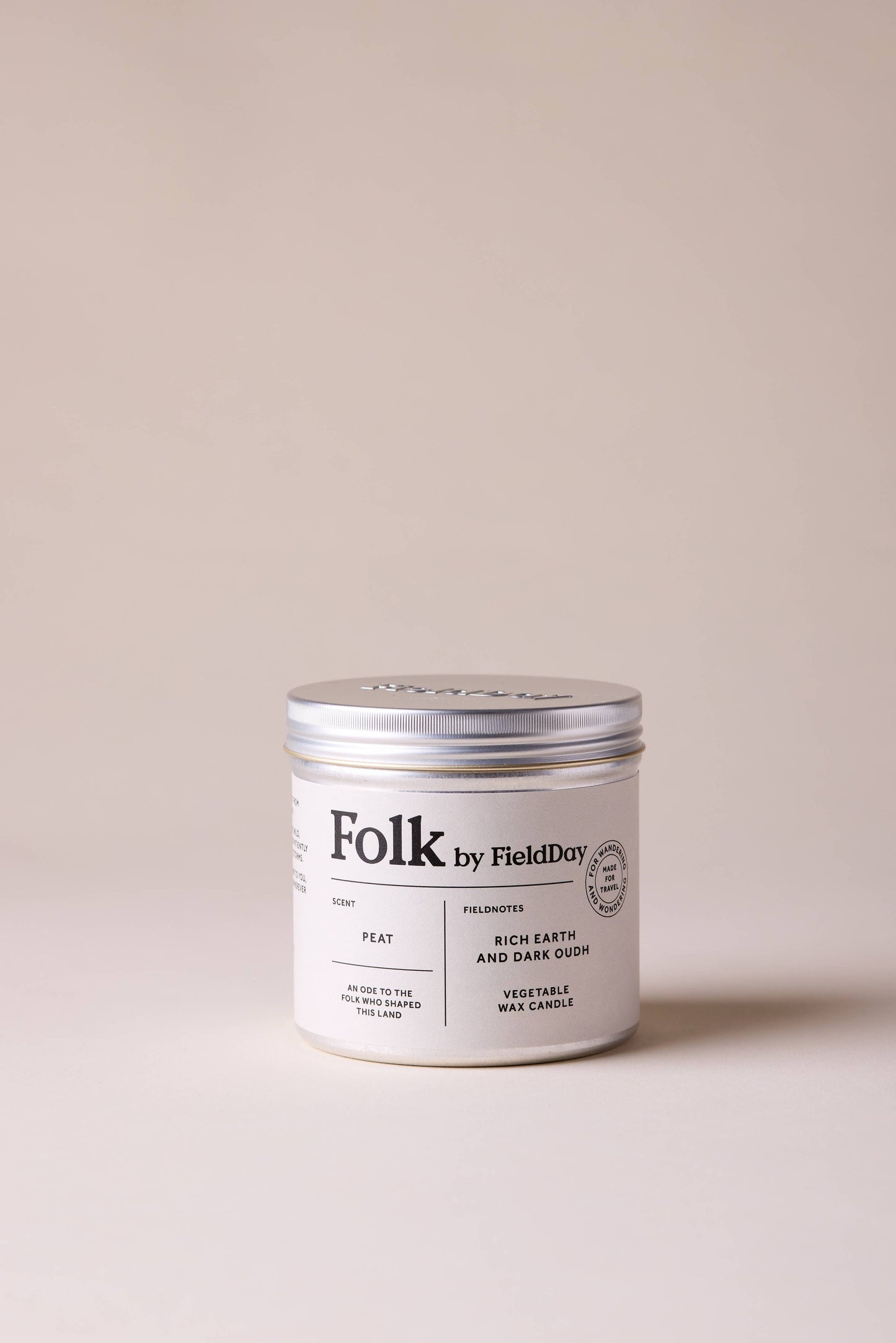 FieldDay: Peat Vegetable Wax Folk Tin Candle