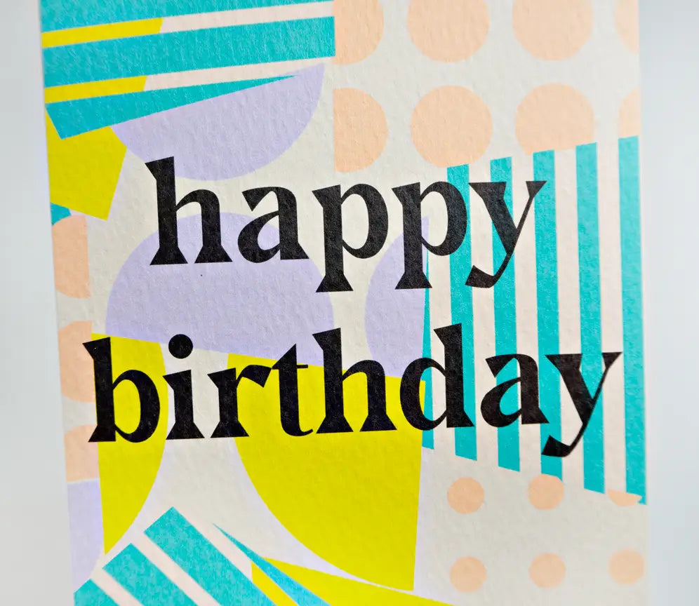 Card - Spots + Stripes ''Happy Birthday''