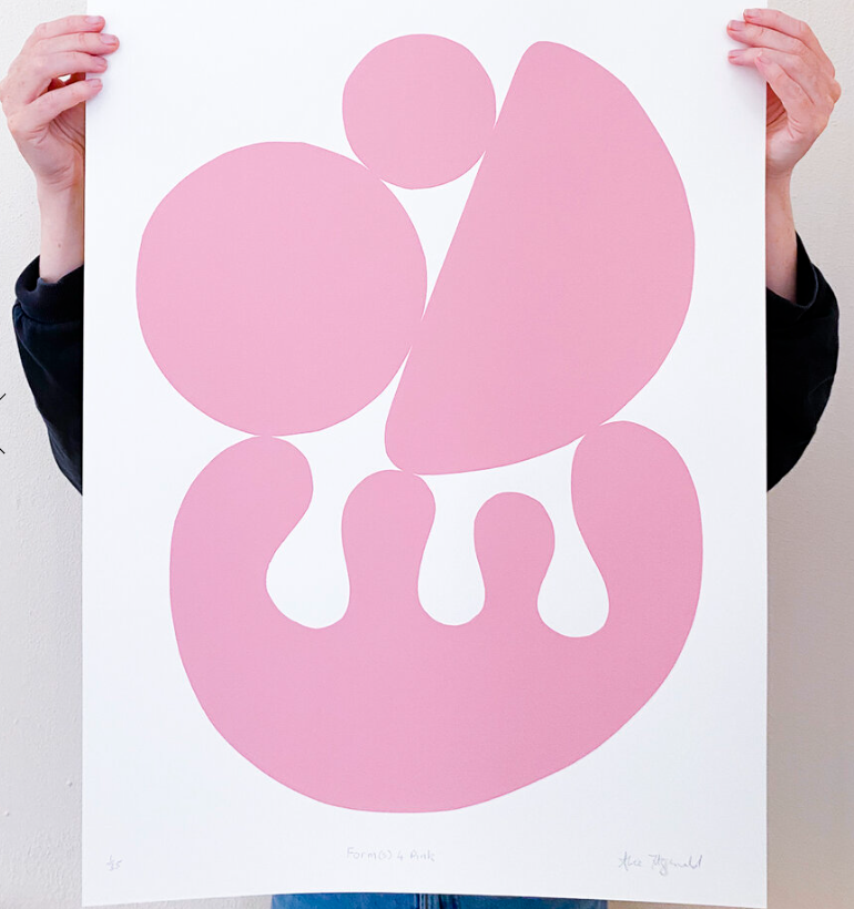 Alice Fitzgerald ''Forms 4 Pink'' - Unframed