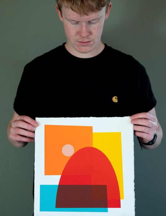 Luke Reidy #12 - S (Red/Orange/Yellow) - Framed