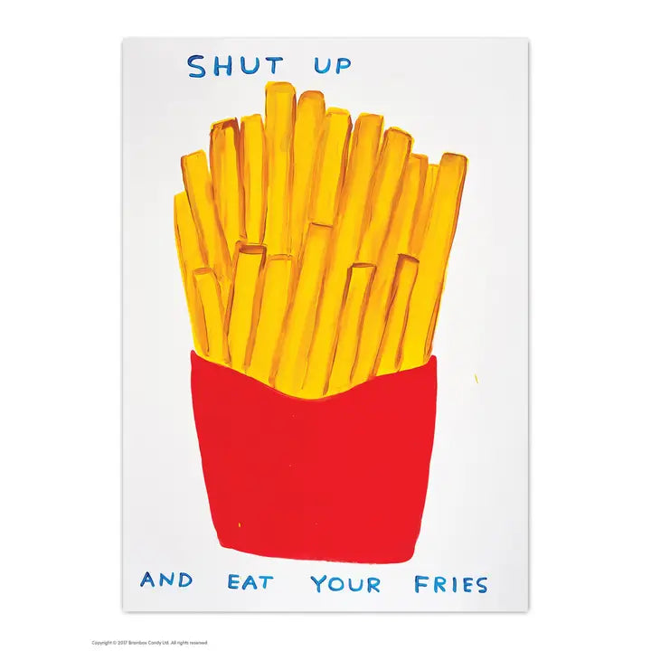 David Shrigley: "Eat your Fries" - Postcard