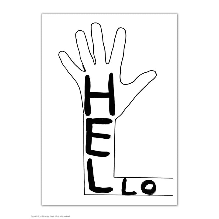 David Shrigley: "Hello" - Postcard