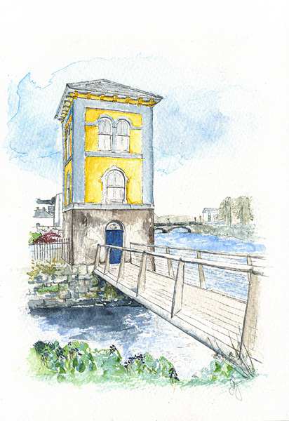 Gina Lynch Print: Fisheries Watchtower, Galway