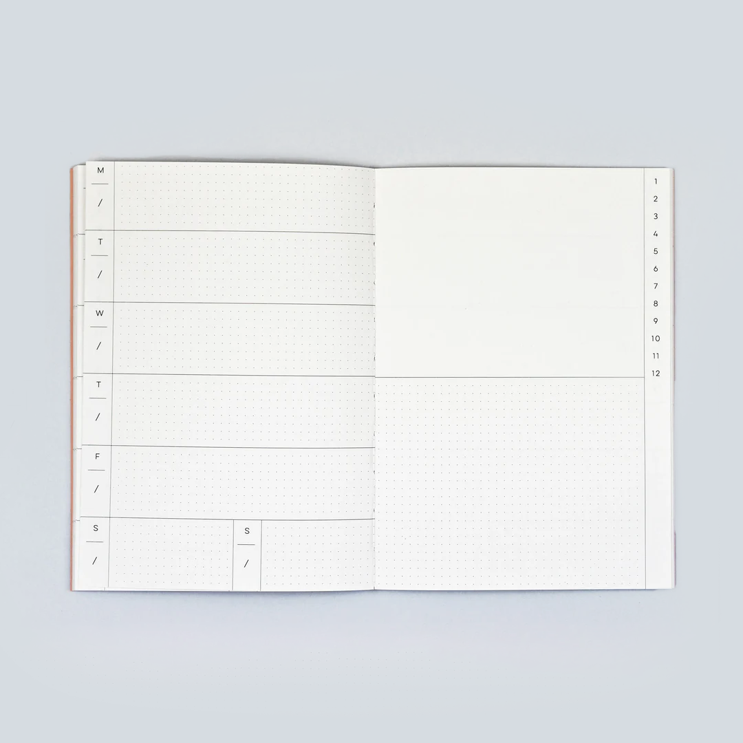 Completist: Memphis Brush No. 2 Weekly Lay Flat Planner Book