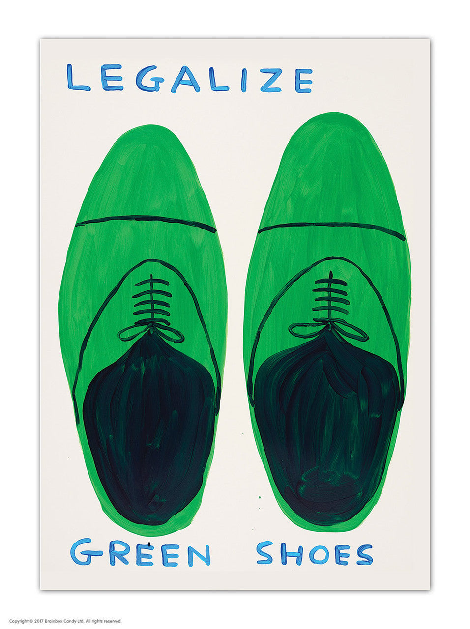 David Shrigley: "Legalize Green Shoes" Postcard