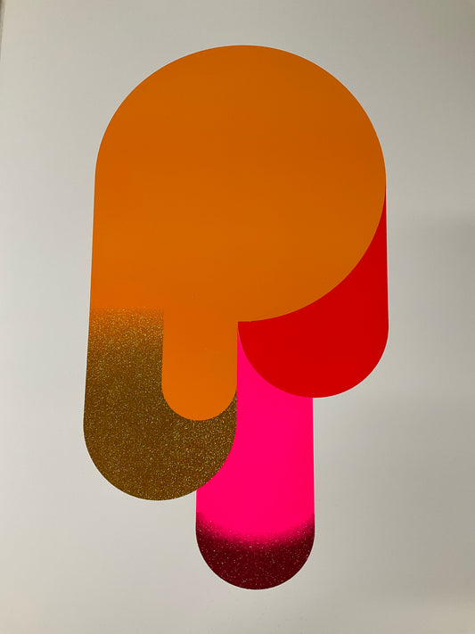 Alastair Keady "Maxi Disco (orange and pink)" - Unframed