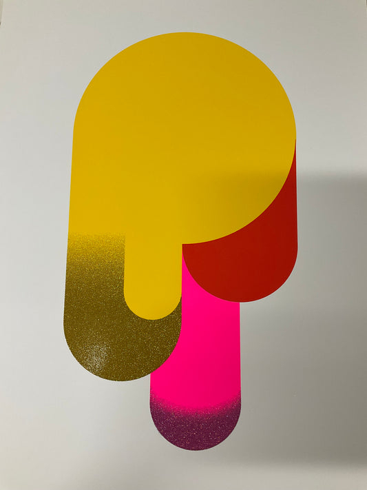 Alastair Keady "Maxi Disco (yellow and pink)" - Unframed