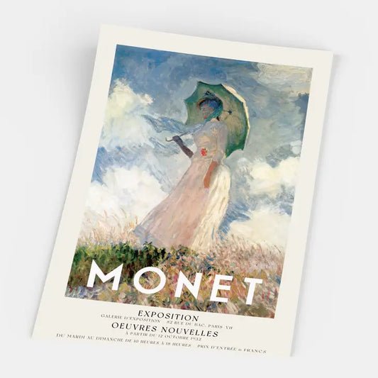 Claude Monet "Woman with a Parasol, facing left"  - A4