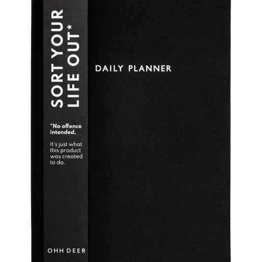 Ohh Deer: Black Daily Planner