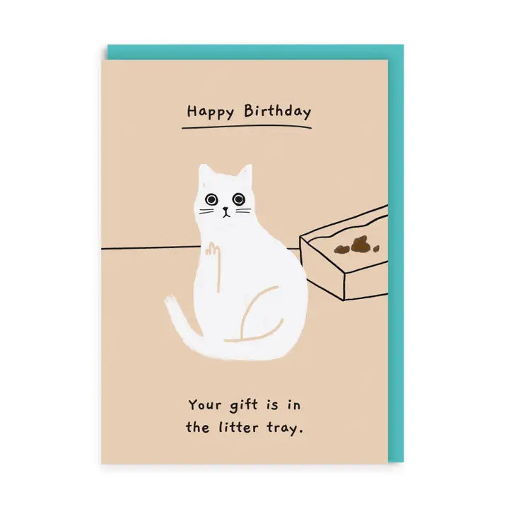Ohh Deer card:   Gift Is in the Litter Tray