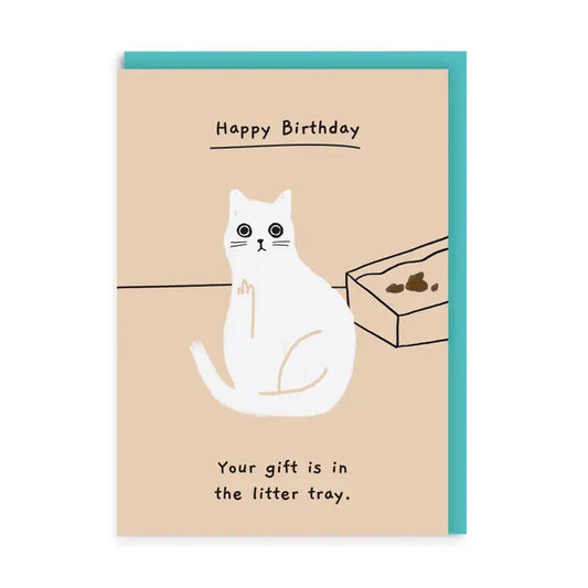 Ohh Deer card:   Gift Is in the Litter Tray