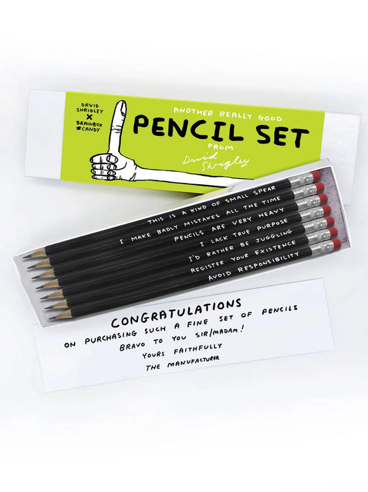Pencil Box Set - David Shrigley - Green