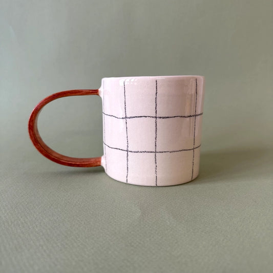 Odeon Studio - Red Handle Checkered Mug