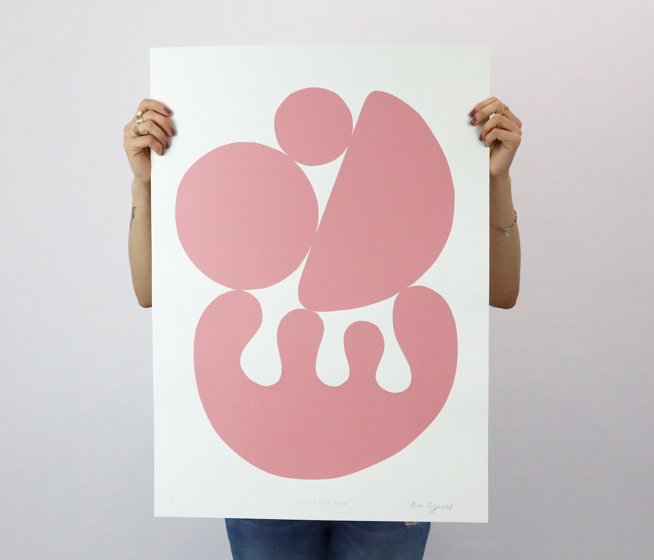 Alice Fitzgerald ''Forms 4 Pink'' - Unframed