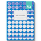 V&A Playful Geometrics Blue Eclipse Premium Paperback Notebook (A6) Design No.4