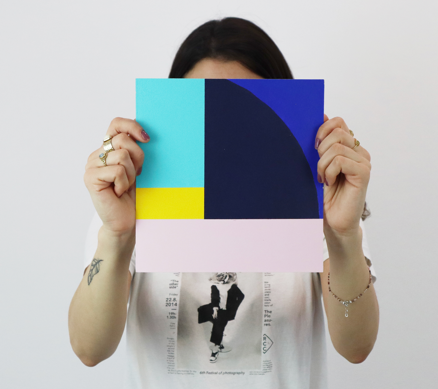 Luke Reidy #10 (XS Blue/Yellow/Turqoise/light pink Painting) - Unframed