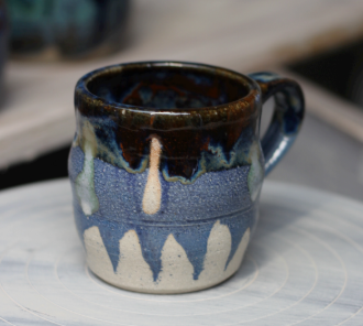 Barrow Arts - Medium Blue Mug (with handle)